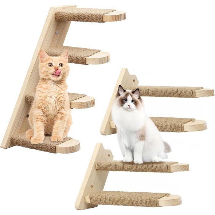 Comparer les prix de Étagère DEscalade Murale Pour Chat Arbre A Chat Mural Verticalité Mur Escalade Escalier Echelle Pour Chat Escalier À Quatre
