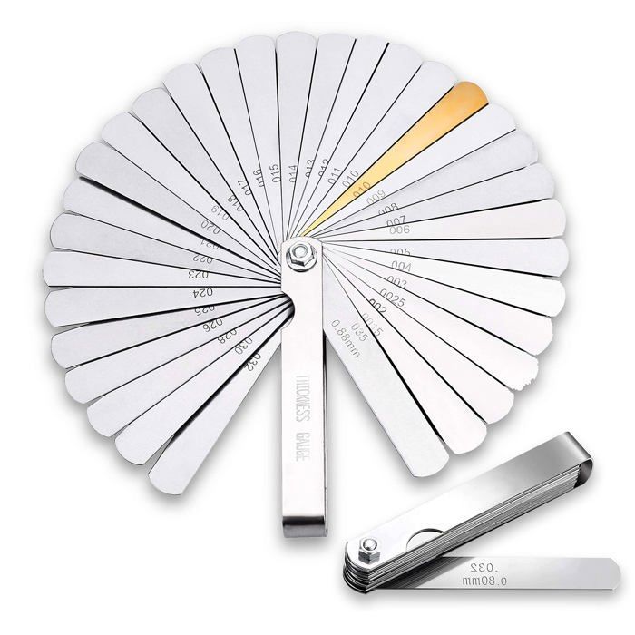 jeu de cales depaisseur 32 lames en acier inoxydable TAILLE 90 MM cale mecanique double unité de mesure pour YYV