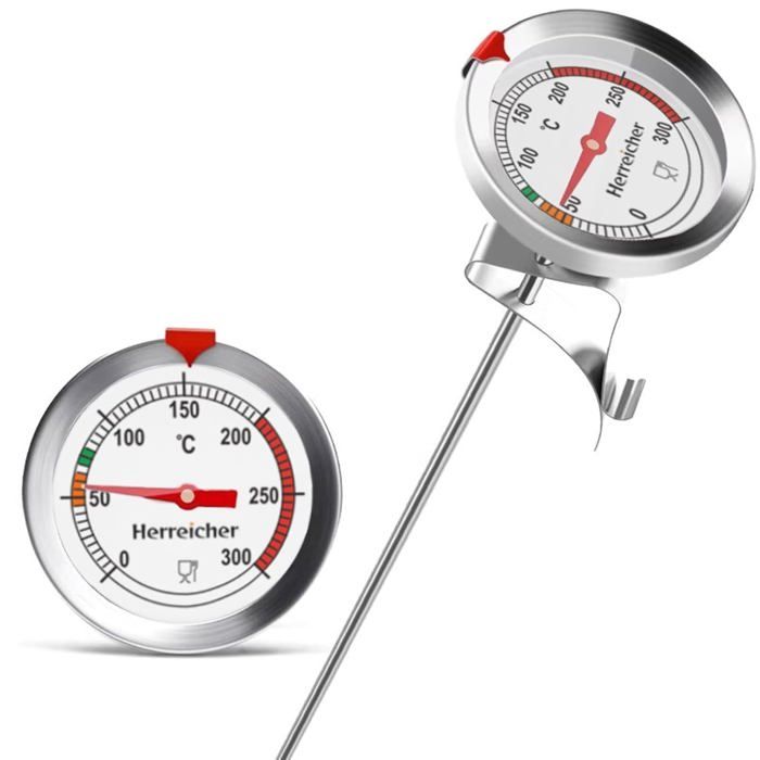 Thermomètre à la viande, thermomètre alimentaire et bonbon en lecture instantanée, thermomètre numérique pour la cuisine Cuisine Cuisine Huile de bonbons Deep Frire Barbecue en plein air Grillades fum