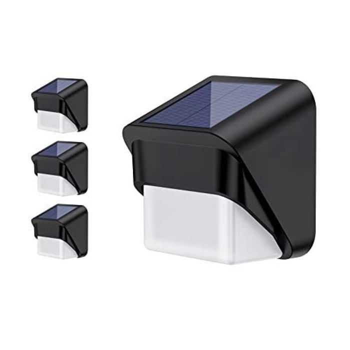 Lot de 4 lampes solaires de jardin-Convient pour léclairage extérieur notamment pour les escaliers et les clôtures.