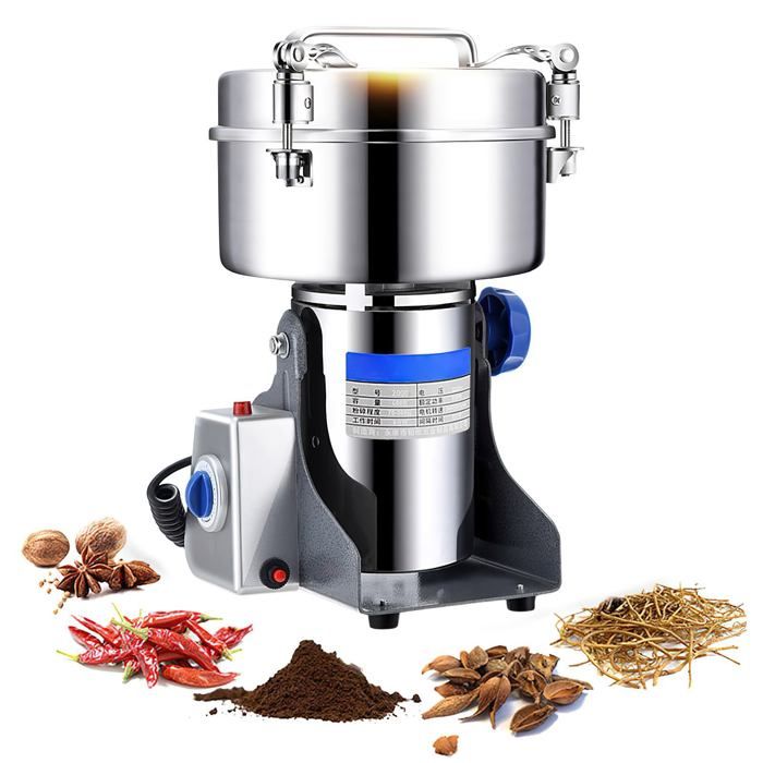 Moulin à grains électrique de 800 g 2980 W avec protection contre les surcharges convient aux céréales sèchesaux grains de maïs