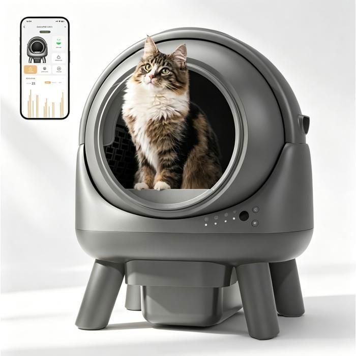 Comparer les prix de Litiere Autonettoyante Chat 80L Bac à Litière pour Chat  Programmable via Bluetooth/WiFi Bac à Litière Silencieux