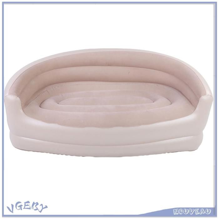 Canapé gonflable double canapé gonflable portable chaise longue canapé à air pour tente de vie intérieure activités de plein air