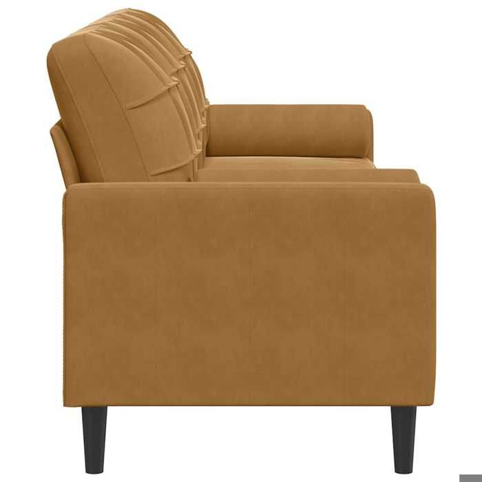 SOFA-Canapé salon - 3 places - (par siège) : 110 kg - oreillers - décoratifs - marron 210 cm velours C4535