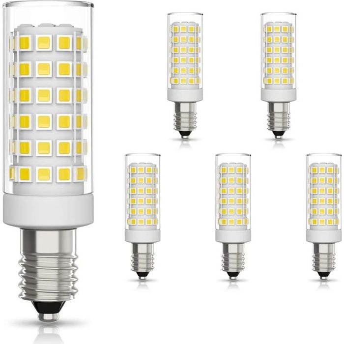 6pcs Ampoule LED E14 - 9W équivalent 75W Blanc froid 6000K - Cuisine et maison - 700 Lumens
