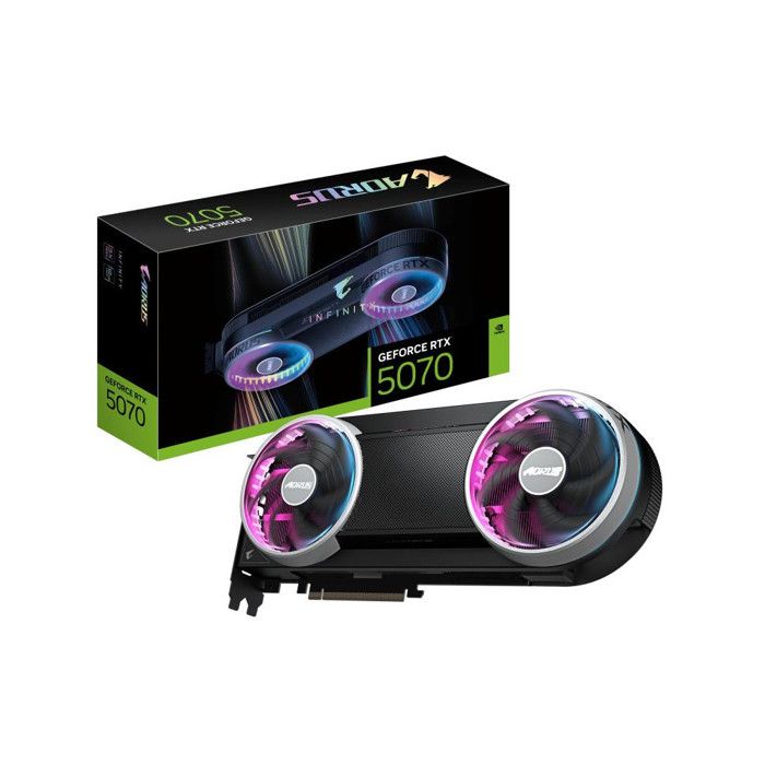 Carte graphique GIGABYTE AORUS GeForce RTX 5070 INFINITY 12G 12 Go GDDR7 192 bits PCIe 5.0 et Neuf - vue 2