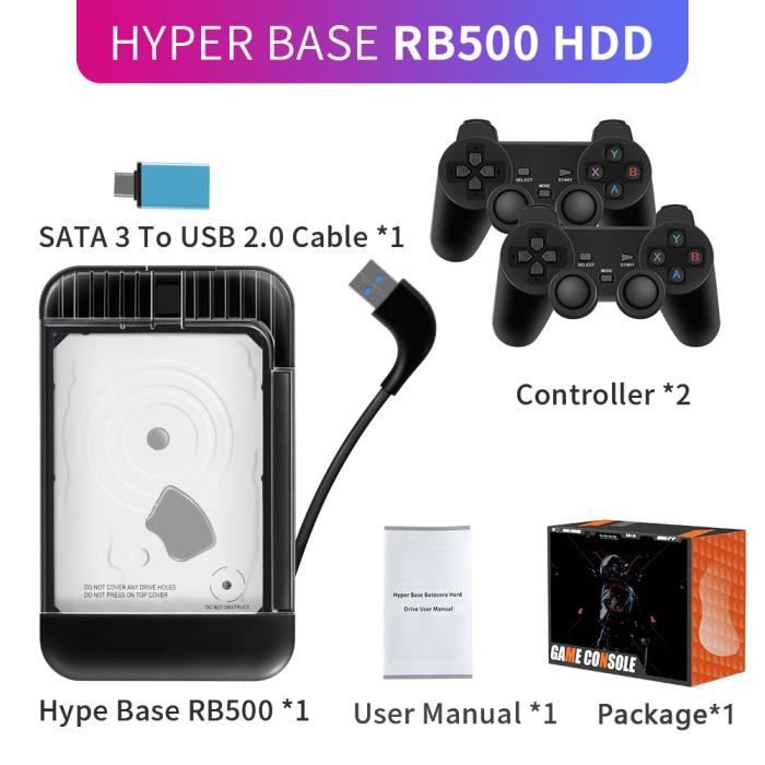 RB5007062 Disque dur externe 500 Go pour PC, jeu rétro 63000 intégré, disque dur portable