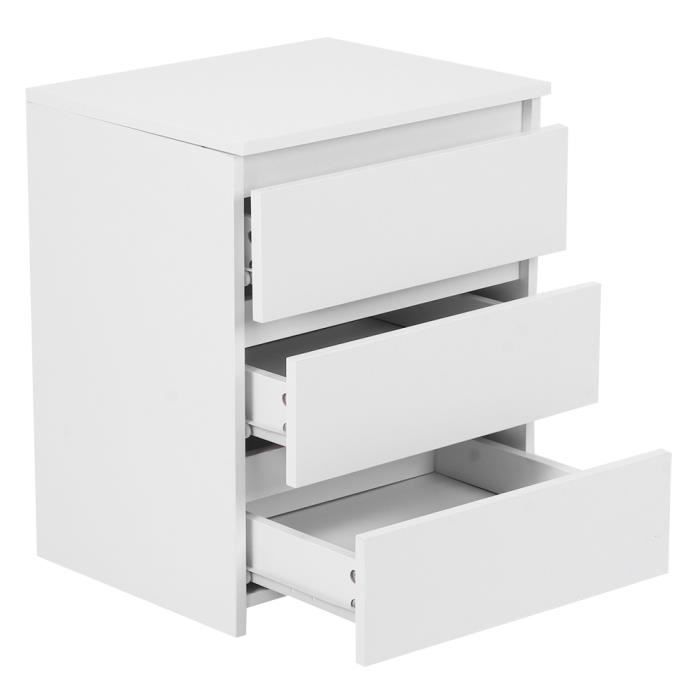 Table De Chevet Moderne VASAGLE Avec 3 Tiroirs Et Bande LED RGB - Meuble De Nuit Coloré Pour Chambre Adulte