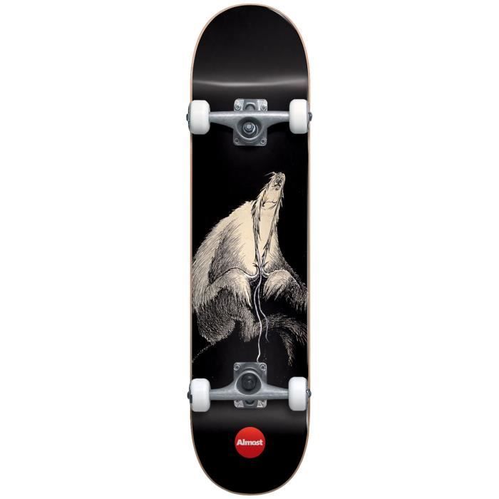 Skateboard Complet Moose 7.0 Naturel - Camions Et Roues Noires, Modèle D067, Neuf