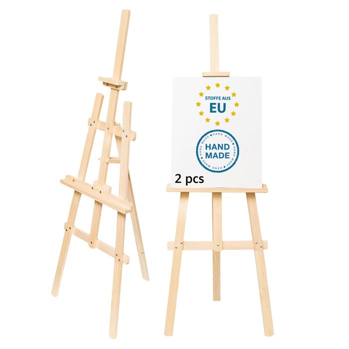Chevalet bois de peintre pour enfant avec ardoise dimensions 65x45