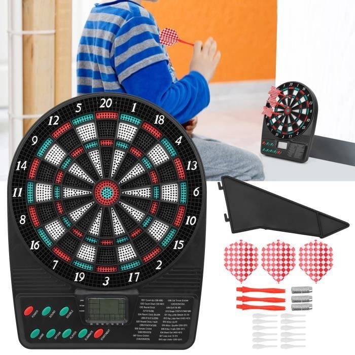 SWISSANT® Cible de Fléchettes Jeu de Fléchettes Electronique avec 27