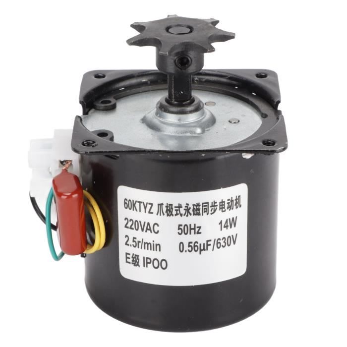 Moteur Synchrone Tournant 220-240V 2.5 Tours/min - Pour Plateau Tournant, Rotisserie, Décoration (sens Horaire)