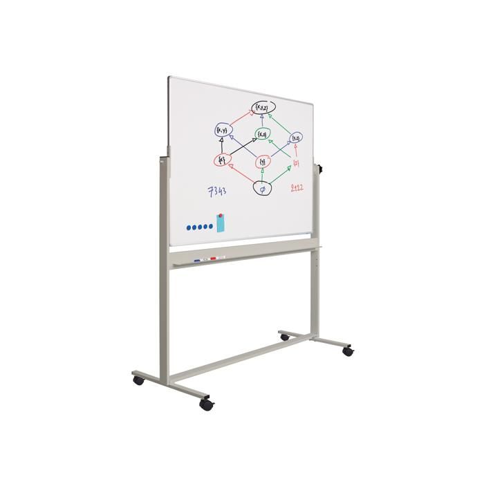 Tableau blanc Mobile Double face Magnétique 120 x 150 cm