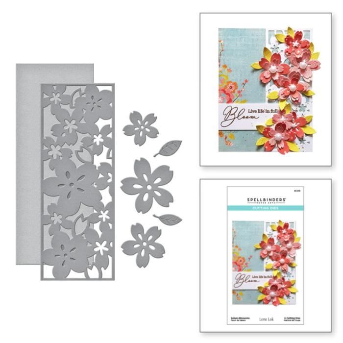 4 Pochoirs Métalliques SEWACC - Pour Scrapbooking, Cartes, Découpe Papier - Motifs Feuilles