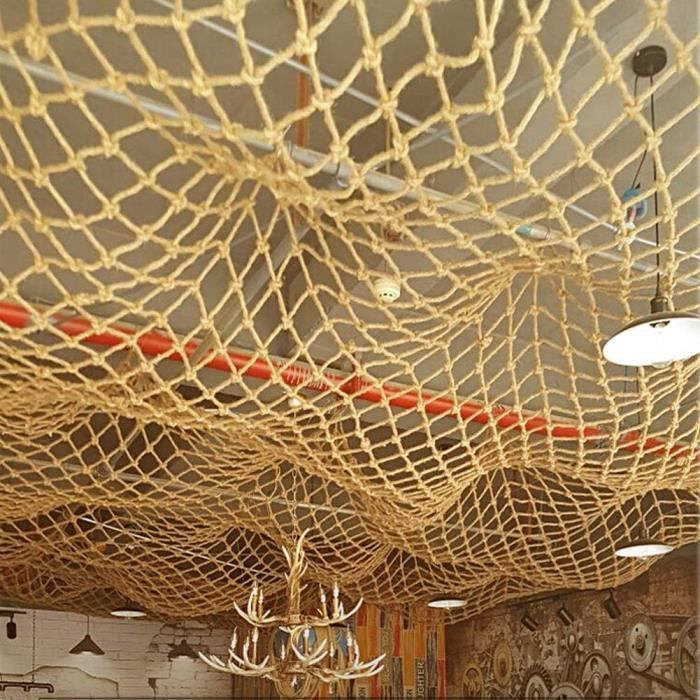 Filet De Sécurité En Jute Naturel Pour Balcon Et Escalier - Protection Enfants Animaux - Décoration Corde 6mm