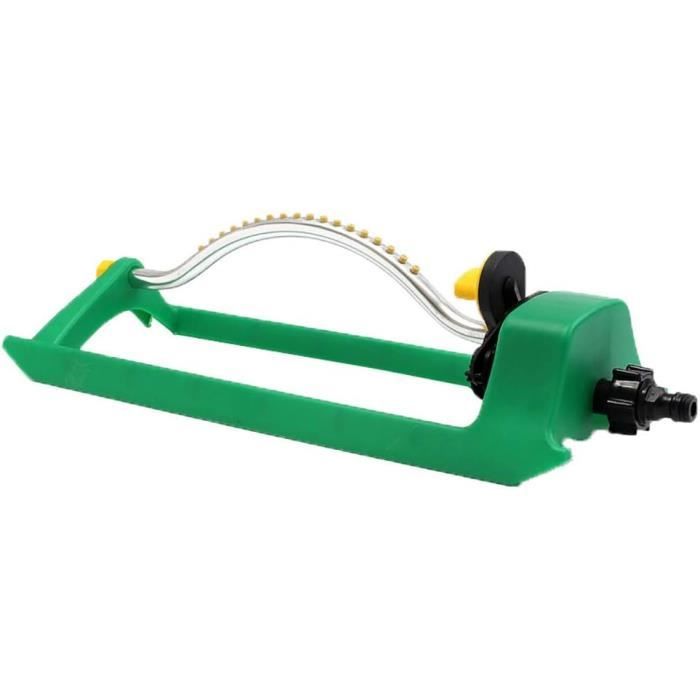 Arroseur Rotatif Pelouse 360° - Système Arrosage Jardin, ABS, Vert, Facile à Installer, 1 Pièce