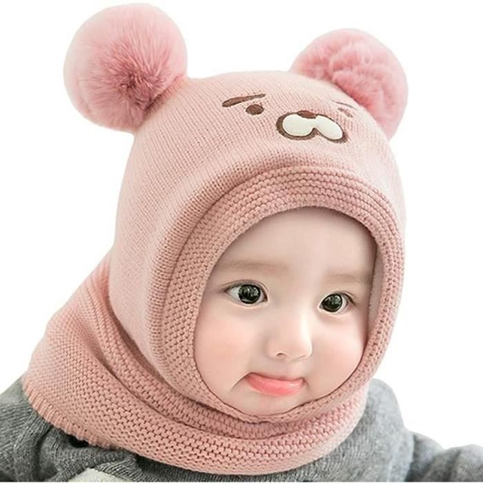 Bonnet charpe Set Chaud B b Enfant Hiver Tricot Chapeau Capuche