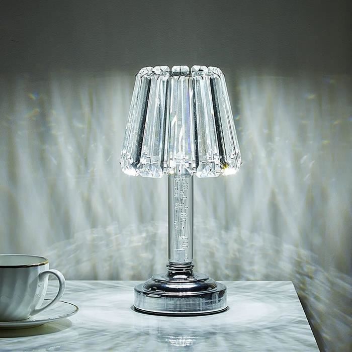 Lampe A Poser Salon, Lampe De Table Cristal Moderne Bouton Lampe