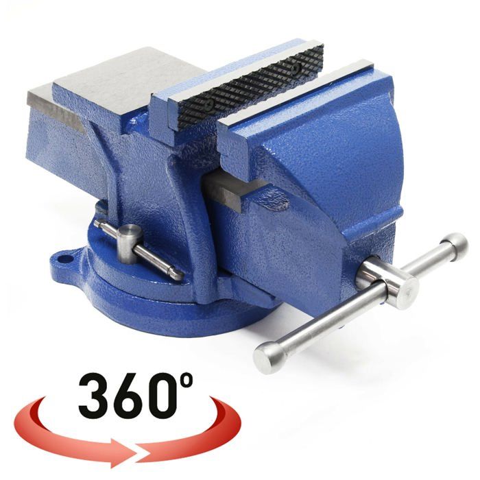 Étau d'établi robuste 50 mm mâchoire haute dureté rotation à 360 degrés