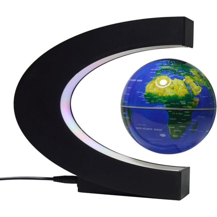 Globe En Lévitation Multicolore Changement De Couleur Rotation