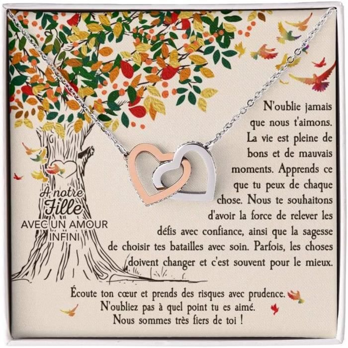 Collier Cœur Zirconium Pour Femme - Or Blanc/Rose Ou Argent - Adjustable 45-55cm - Cadeau Anniversaire, Fête Des Mères