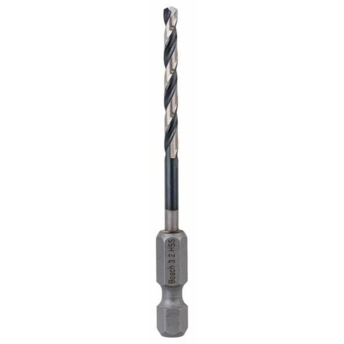 Bosch Foret hélicoïdal HSS à queue six pans 3 2 mm 3.2 x 36 x 75 mm 2608577049 - vue 2