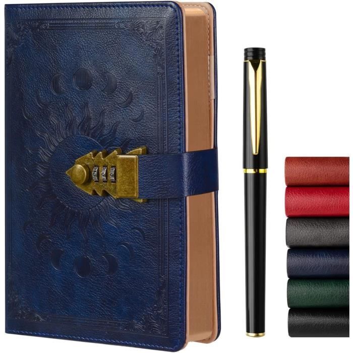 Journal Intime A5 Avec Cadenas,200Pages Carnet Verrouillable Rétro Avec Stylo,Notes De Journal De Serrure A5 En Cuir Pu Pour Garço - Beaux-Arts et Loisirs créatifs Journal Intime A5 Avec Cadenas,200Pages Carnet Verrouillable Rétro Avec Stylo,Notes De Journal De Serrure A5 En Cuir Pu Pour Garço - Beaux-Arts et Loisirs créatifs