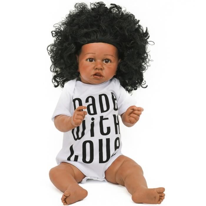 55cm Reborn Bebe Poupees Avec Cheveux Boucles Realiste Realiste Bambin Bebes Poupee Pleine Silicone Corps Poupees Avec Bouche Tordue Cdiscount Maison