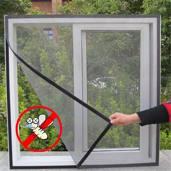 Filet de fenêtre auto-adhésif, rideau en maille magnétique, protection  d'écran de fenêtre réglable en fibre de verre, maille Fine - AliExpress