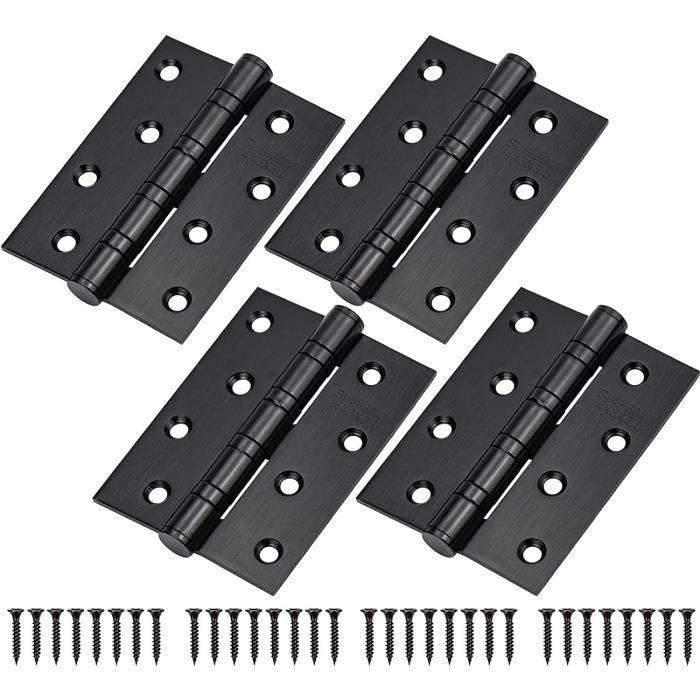 Charnières Plates En Fer IHC – Pour Portes Intégrées, Noir, Côté Gauche, Neuves