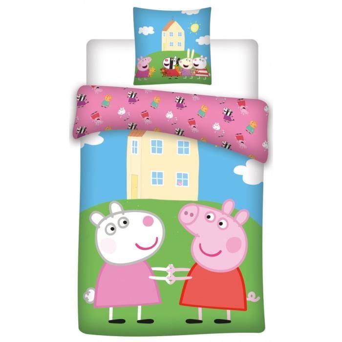 Ppepa Pig Parure De Lit En Coton Peppa Pig Cdiscount Maison Ppepa Pig Parure De Lit En Coton Peppa Pig Cdiscount Maison