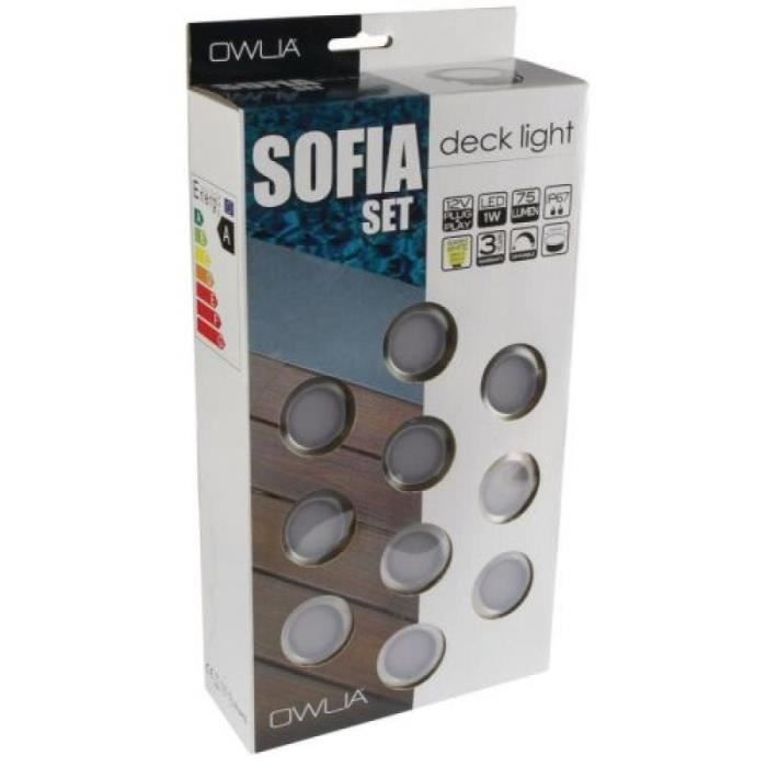 Kit 8 Spots LED Cefrank 1W - Blanc Chaud 3000K - Variateur Intégré - Pour Vitrine Ou Éclairage D'ambiance