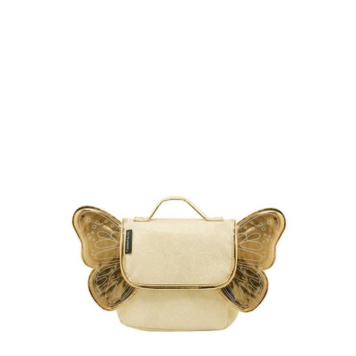 Mini cartable Caramel et Cie Papillon 26 cm 20 OR PAILLETTE Cdiscount Bagagerie Maroquinerie