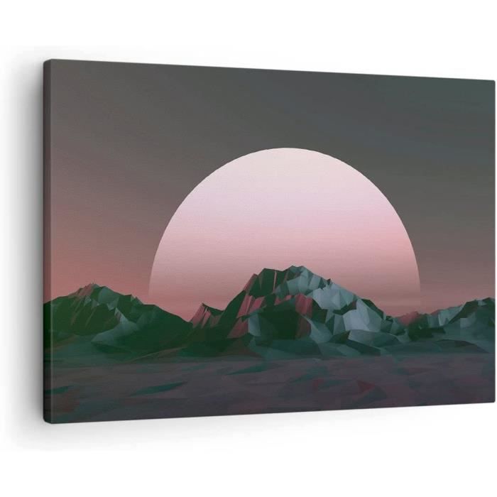 Poster Montagnes Hintersee & Watzmann - Décoration Murale Nature | Photo Art Moderne 70x50 Cm | Papier Brillant 250 G/m² | Sans Cadre
