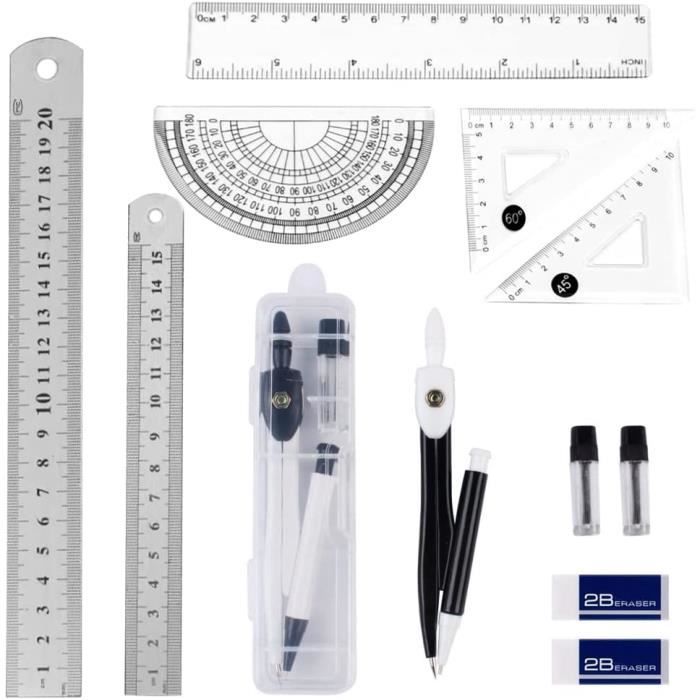 Maped - 15 Cm - 4 Pièces-Kit Géométrie Start 242815 Un Seul