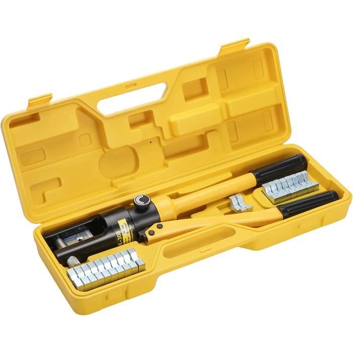 Pince à Sertir Hydraulique Professionnelle - Pour Cosses De Câble 16-240 Mm², Kit Complet