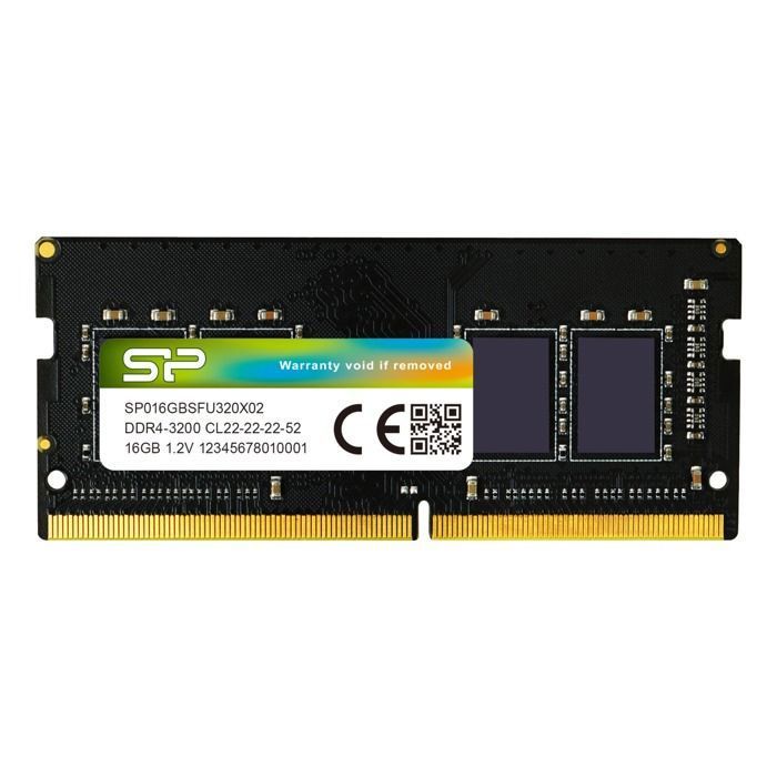 Mémoire RAM DDR4 - Silicon Power - 16Go 3200MT/s - SODIMM CL22 - SP016GBSFU320X02