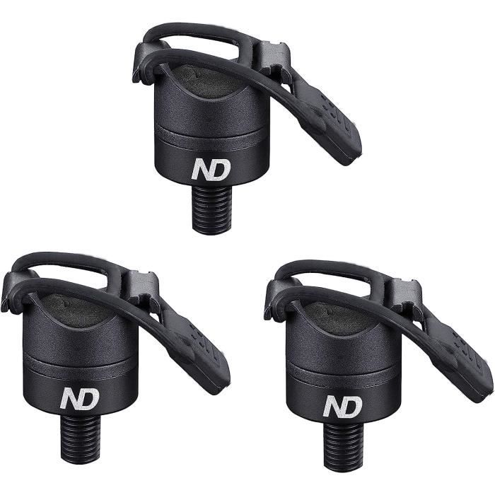 Lot De 3 Supports Muraux Pour Cannes à Pêche - Rangement Noir/vert Fluo, Neufs