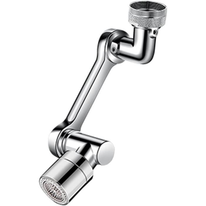 RHAFAYRE Rallonge de Robinet pivotante à 1080 degrés, accessoire de robinet  d'aérateur pivotant à 1080° avec 2 fonctions de pulvérisation, robinet  d'extension avec aérateur pour robinets avec filetage