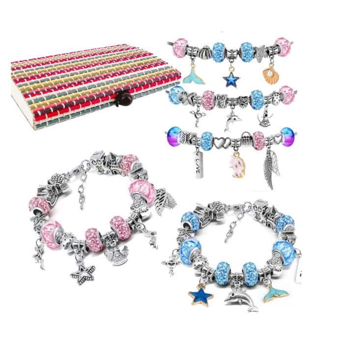 Cadeau Fille 6-12 Ans,Bijoux Enfants Fille, Idee Cadeau Ado Fille,Jouet  Fille, Bracelet Fille, Breloques Creation Bijoux, - Cdiscount Jeux - Jouets