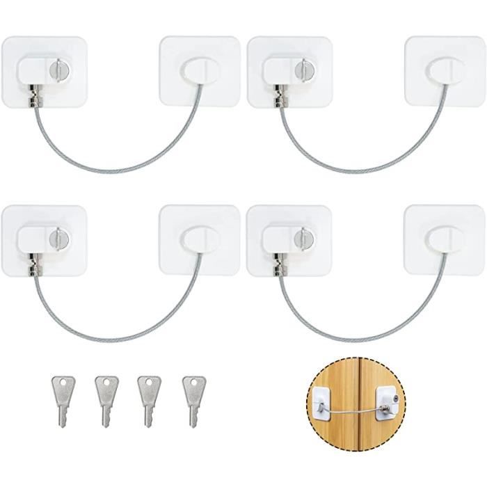 Kit 4PCS Sécurité Fenêtre Enfant Niviy - Bloc Fenêtre Avec Adhésif Puissant Sans Percer