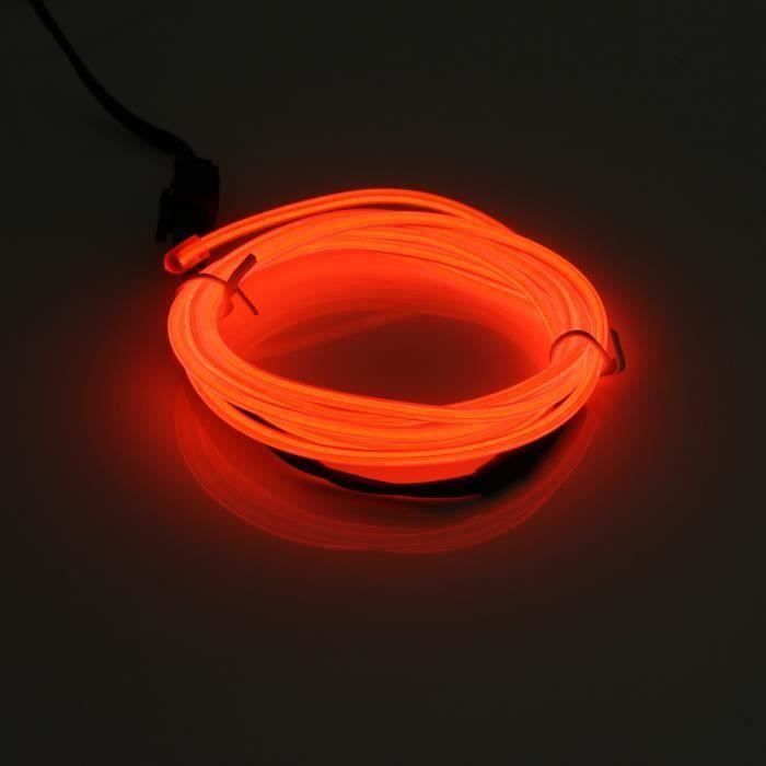 1m El Flexible Neon Light Fil Lumiere Brille 12v Pr Voiture Avec