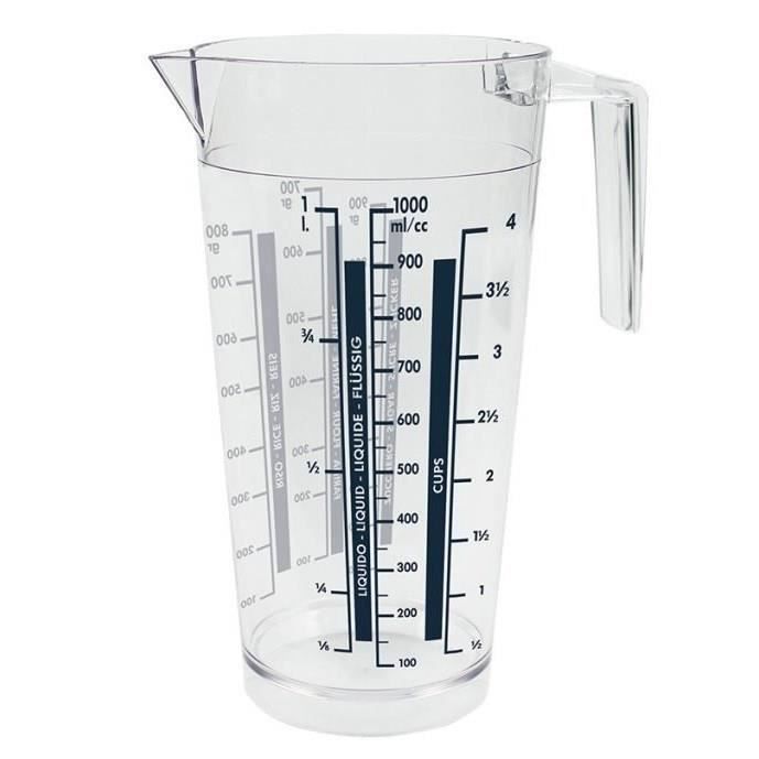 Doseur Carafe 1 L Decore Gradue Avec Anse Plastique De Qualite Superieure Contenance 1 L Diametre 11 Cm Hauteur 21 Cm Achat Vente Doseur Mesureur Doseur Decore 1l 0 11 H 21 Cdiscount