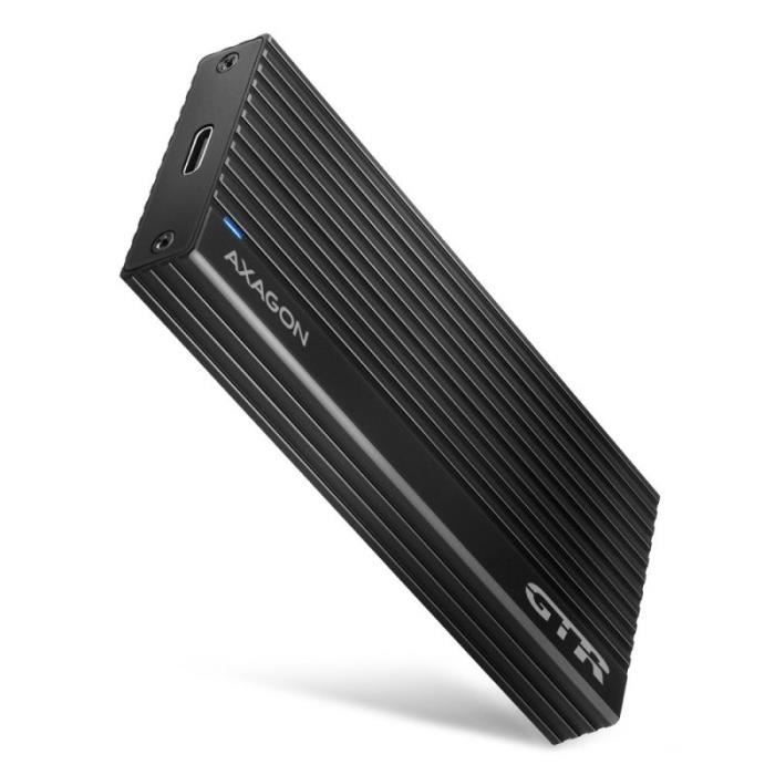 Disque Dur Externe - AXAGON - EM2-GTR - SSD M.2 - USB-C 3.2 Gen 2 - Noir