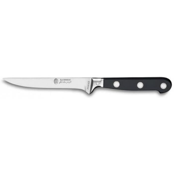 Lot De 3 Couteaux à Steak 'LA FOURMI' Noirs - Lame Lisse Inox, 2 Rivets - Couteau De Table Neuf