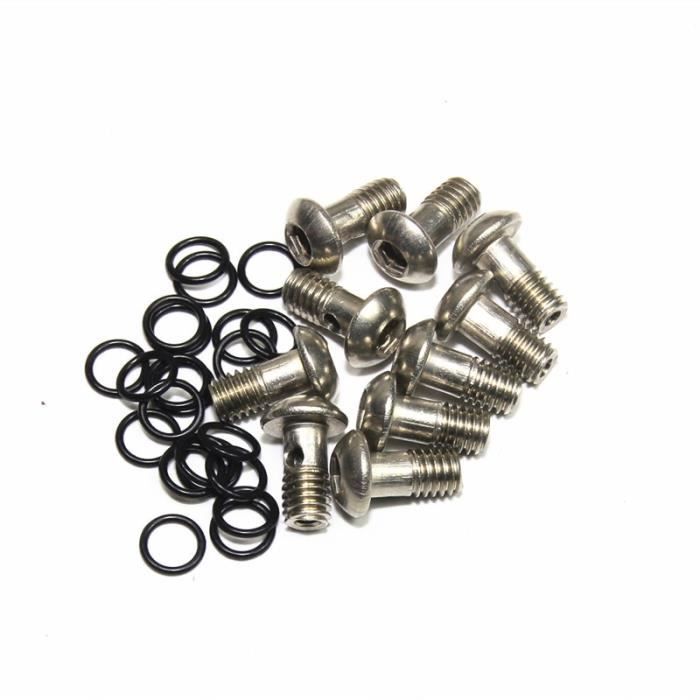 Vis De Purge Titane Joint Torique Frein Vis De Purge Vélo VGOL En Titane TC4 - M5x10mm, Noir, Compatible Shimano XT/SLX/Zee/Deore, 2 Vis Joints Shimano Xt Slx Vis De Purge Vélo Titane