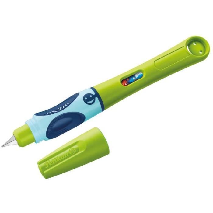 Stylo Plume Pelikan Griffix Pour Droitiers - Ergonomique - Niveau Débutant - Noir Fluorescent - Made In Germany