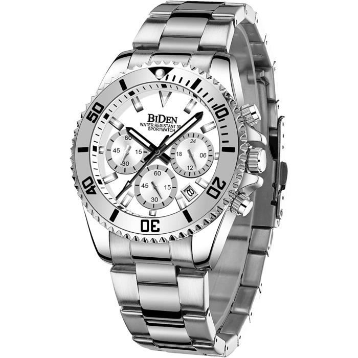 Montre Homme OLEVS Quartz Classique Carrée - Doré, Cuir Marron, étanche 30m