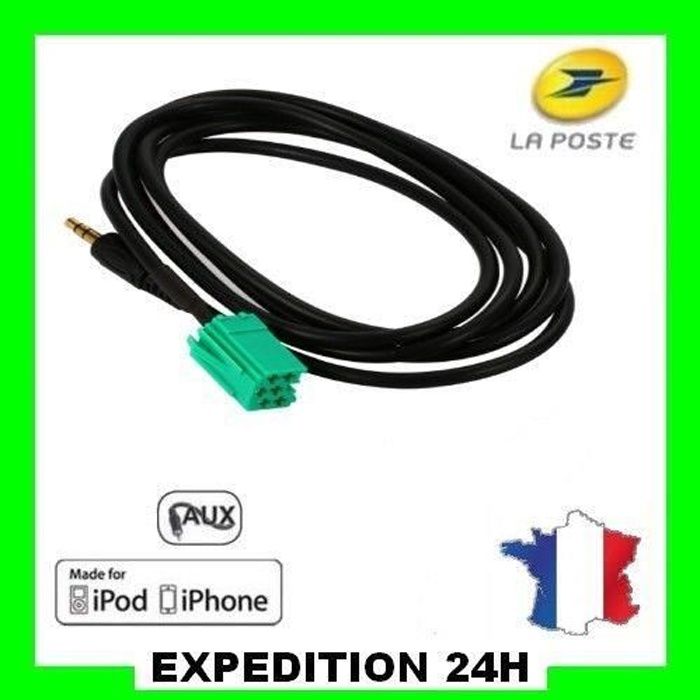 CABLE MP3 AUXILIAIRE RENAULT AUTORADIO UPDATE LIST SCENIC 2 AUX MODUS CLIO 2 3