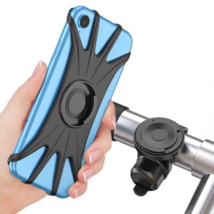 Support Téléphone Vélo - Universel Silicone 360° Rotation - 4,0-6,5 Pouces  Smartphones Noir - Cdiscount Sport